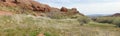 Desert panoramic Views from hiking trails around St. George Utah around Beck Hill, Chuckwalla, Turtle Wall, Paradise Rim, and Half Royalty Free Stock Photo