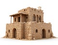 Desert stone house 3D render Royalty Free Stock Photo