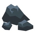 Desert stones icon isometric vector. Wind dust