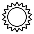 Desert sun icon outline vector. Saudi arabian