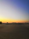 Desert sunset sand dunes dubai Royalty Free Stock Photo