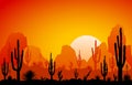 Desert, the sunset Royalty Free Stock Photo