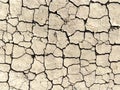 Desert texture. Dry cracked earth and sand. Deep cracks pierce the soil. Natural background Royalty Free Stock Photo