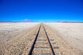 Desert train tracks, Bolivia Royalty Free Stock Photo