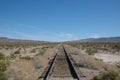 Desert train tracks Royalty Free Stock Photo