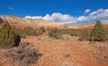 Desert Valley Surrounded by Dramatic Ridges Royalty Free Stock Photo