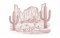 Desert vibes Arizona vintage t shirt print illustration