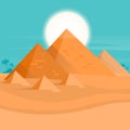 Desert View Egypt Pyramids Sunset Royalty Free Stock Photo