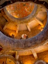 Desert View Historic Watchtower Ceiling Covered in Art at the Grand Canyon Royalty Free Stock Photo