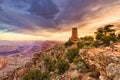 Desert View Watchtower on the Grand Canyon Royalty Free Stock Photo