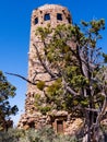 Desert View Watchtower offers the best view of the bottom of Grand Canyon