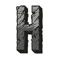 Desert vintage letter H gray template