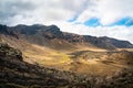 Desert volcanic scenery along the Tongariro Northern Circuit, New Zealand Royalty Free Stock Photo