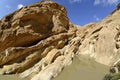 Desert wadi in Negev at spring, Israel. Royalty Free Stock Photo