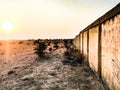 Desert Wall Golden sunlight sun