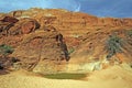 Desert Water Hole Beneath Red Rock Cliffs Royalty Free Stock Photo