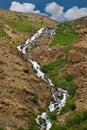 Desert waterfalls of the Pamir Royalty Free Stock Photo