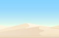 Desert white sand dunes egyptian vector landscape background.