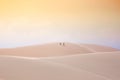 In the desert, White Sand Dunes, Mui Ne, Vietnam Royalty Free Stock Photo