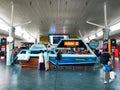 Deserted airport terminal building in Kuala Lumpur. Pandemic coronavirus 2020 Royalty Free Stock Photo