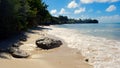 Deserted Barbados beach