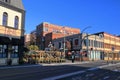 Victoria, British Columbia, Bastion Square and Old Warehouses at Wharf Street in Evening Light, Vancouver Island, Canada Royalty Free Stock Photo