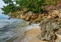 Deserted beach on Bolilanga Island Royalty Free Stock Photo