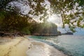 Deserted beach on Bolilanga Island Royalty Free Stock Photo