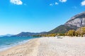 Almost deserted beach of Kambos, Samos Island, Greece Royalty Free Stock Photo