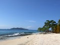 Deserted beach on Mana Island Royalty Free Stock Photo