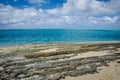 The deserted beach of Mystery Island in Vanuatu Royalty Free Stock Photo