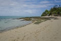 The deserted beach of Mystery Island in Vanuatu Royalty Free Stock Photo