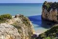 Deserted beach in Portugal Royalty Free Stock Photo