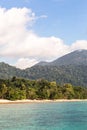 Deserted beach on Pulau Tioman, Malaysia Royalty Free Stock Photo