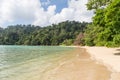 Deserted beach on Pulau Tioman, Malaysia Royalty Free Stock Photo