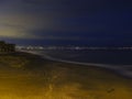 Deserted beach in Torremolinos