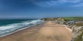 Deserted beach, Watergate Bay, Cornwall Royalty Free Stock Photo