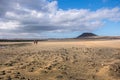 Deserted beaches of the island of Graciosa. Lanzarote. Canary Islands. Spain.
