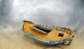 Deserted boat on a beach