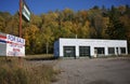 Deserted car garage for sale in Minden, Ontario, Canada Royalty Free Stock Photo