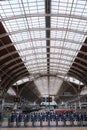 Deserted Charing Cross railway station due to COVID-19 pandemic travel restrictions Royalty Free Stock Photo