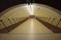 Deserted corridor in the Sofia Metro system in Bulgaria