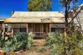 Deserted cottage made of corrugated iron in the Australian outback Royalty Free Stock Photo