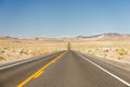 Deserted desert highway Nevada Royalty Free Stock Photo
