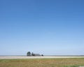 Deserted farm in the north of dutch province groningen on sunny summer day