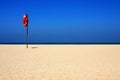 Deserted golden sandy beach, Figueira da Foz, Portugal. Royalty Free Stock Photo