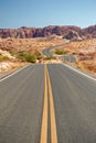 Deserted highway in desert Royalty Free Stock Photo