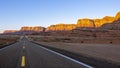 Deserted Highway In the Desert Southwest USA Royalty Free Stock Photo