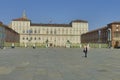 Almost deserted historic Castello square during lockdown