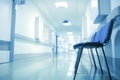 Deserted hospital corridor, concept of extended waiting Royalty Free Stock Photo